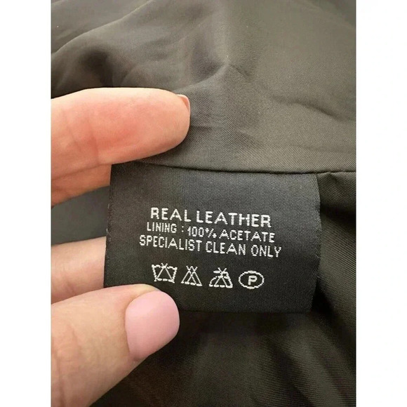 VTG Hudson Leather Jacket Dark Brown Women’s Tagged A (small) NWT Biker Lined - Picture 3 of 12